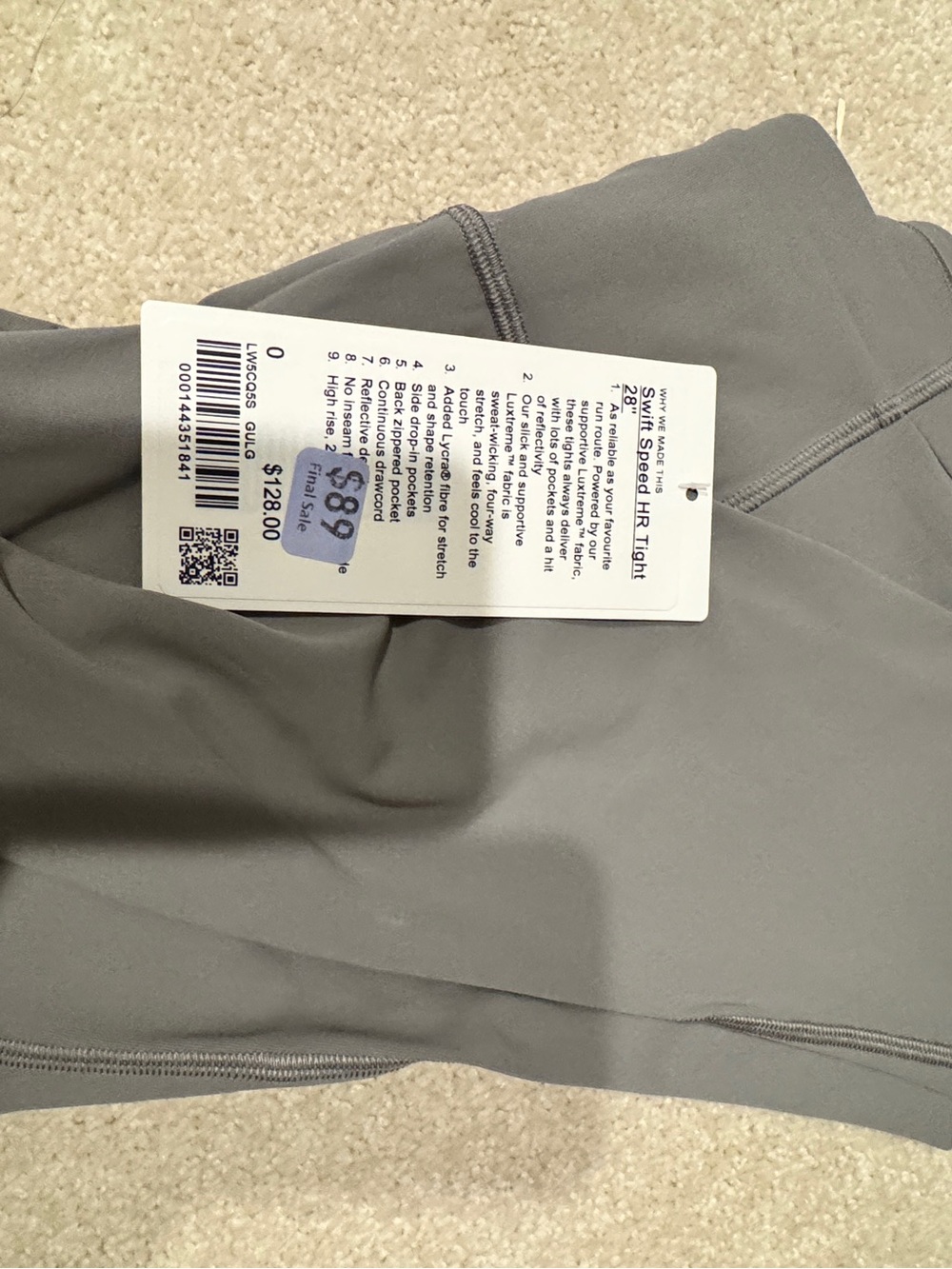 Lululemon Swift Speed 28